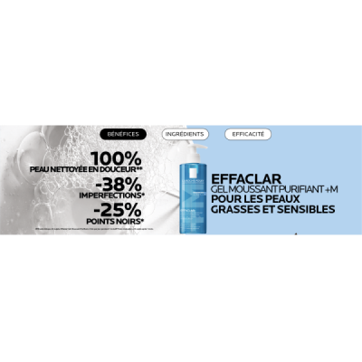 LA ROCHE POSAY EFFACLAR GEL MOUSSANT PURIFIANT RECHARGE 400ML