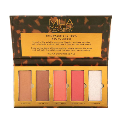 MUA GOLDEN HOUR FACE PALETTE BRONZER BLUSHER AND HIGHLIGHTER COLLECTION 15G
